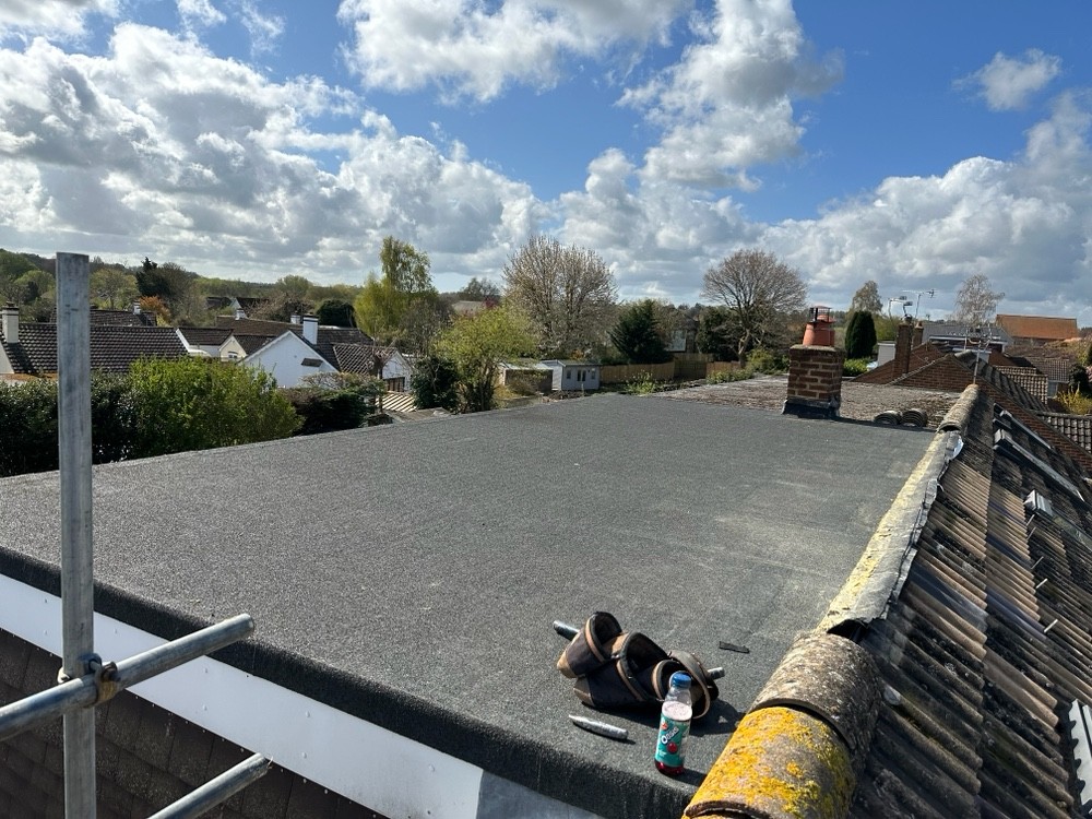 Completed flat roof project
